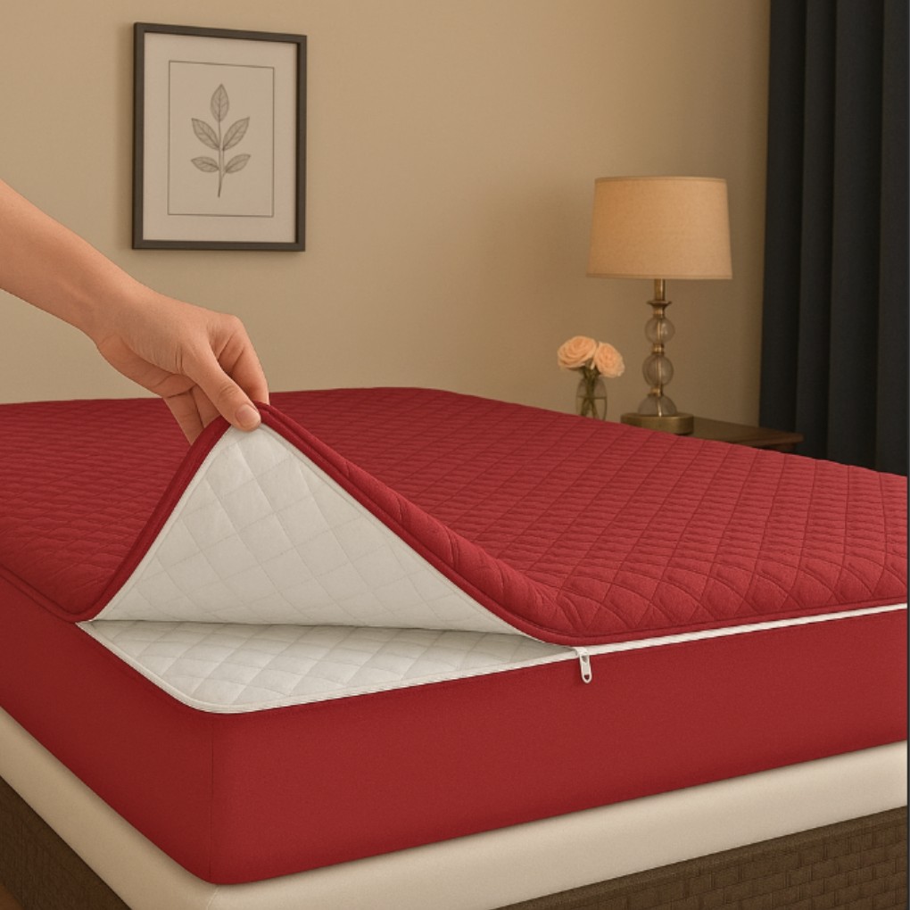 Protector De Colchón Completos con Cremallera Poli Algodón - Imagen 7