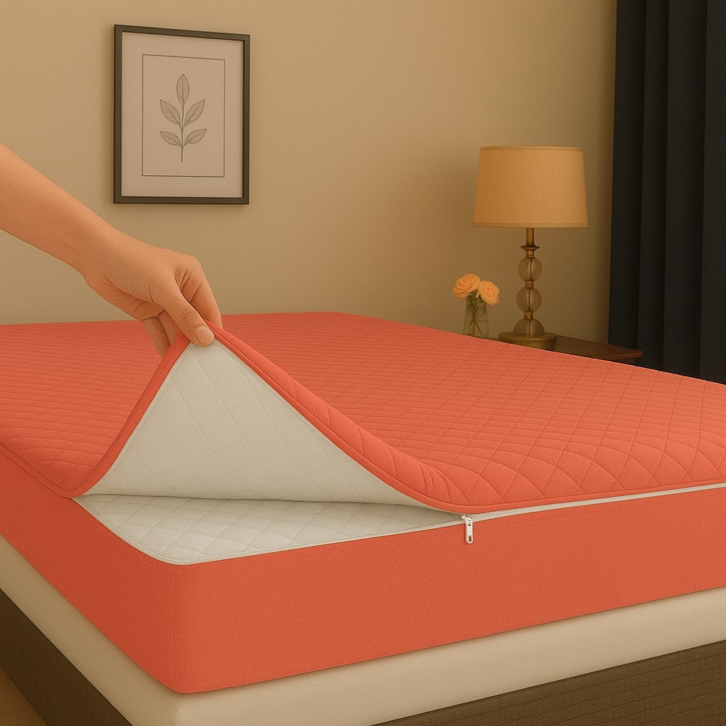 Protector De Colchón Completos con Cremallera Poli Algodón - Imagen 9