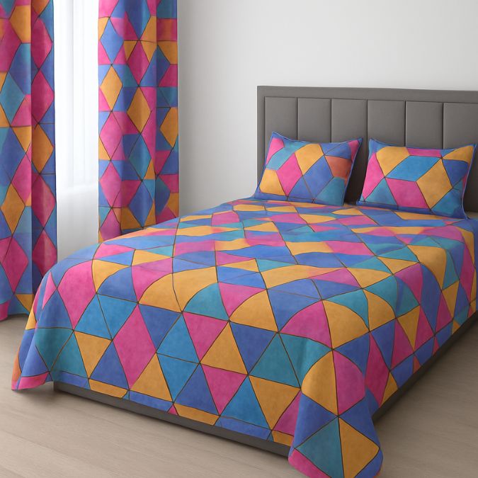 Juego de Sábanas y Cortina a Juego en Todas las Medidas - Imagen 3