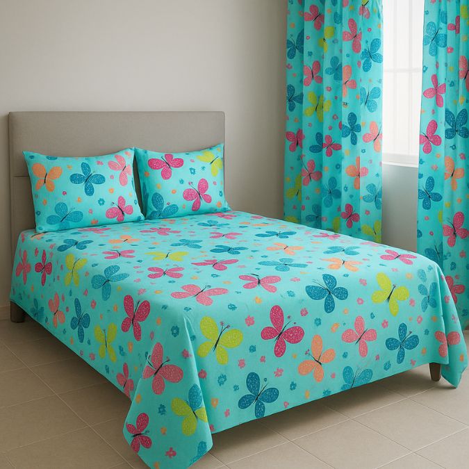 Juego de Sábanas y Cortina a Juego en Todas las Medidas - Imagen 6