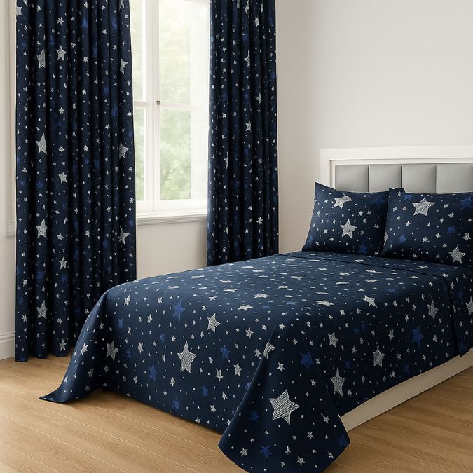 Juego de Sábanas y Cortina a Juego en Todas las Medidas - Imagen 7