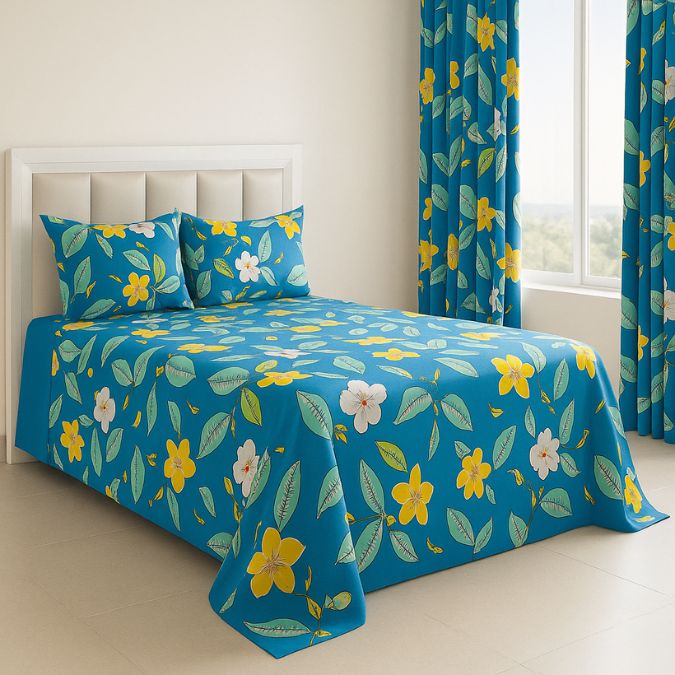 Juego de Sábanas y Cortina a Juego en Todas las Medidas - Imagen 10