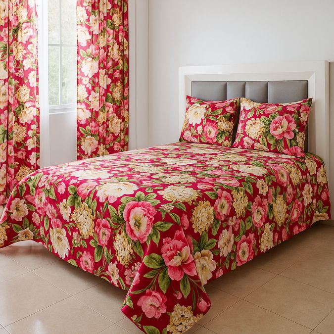 Juego de Sábanas y Cortina a Juego en Todas las Medidas - Imagen 14