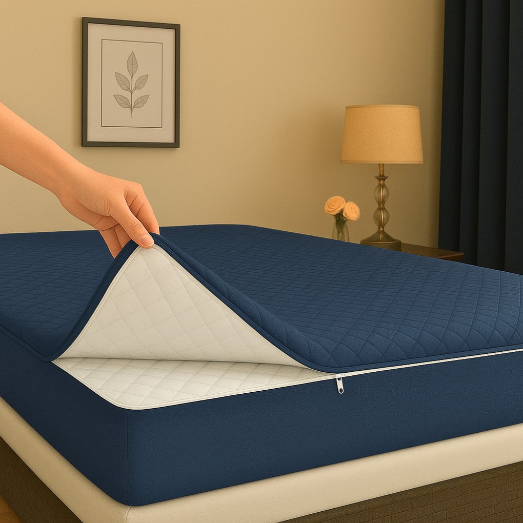 Protector De Colchón Completos con Cremallera Poli Algodón - Imagen 6