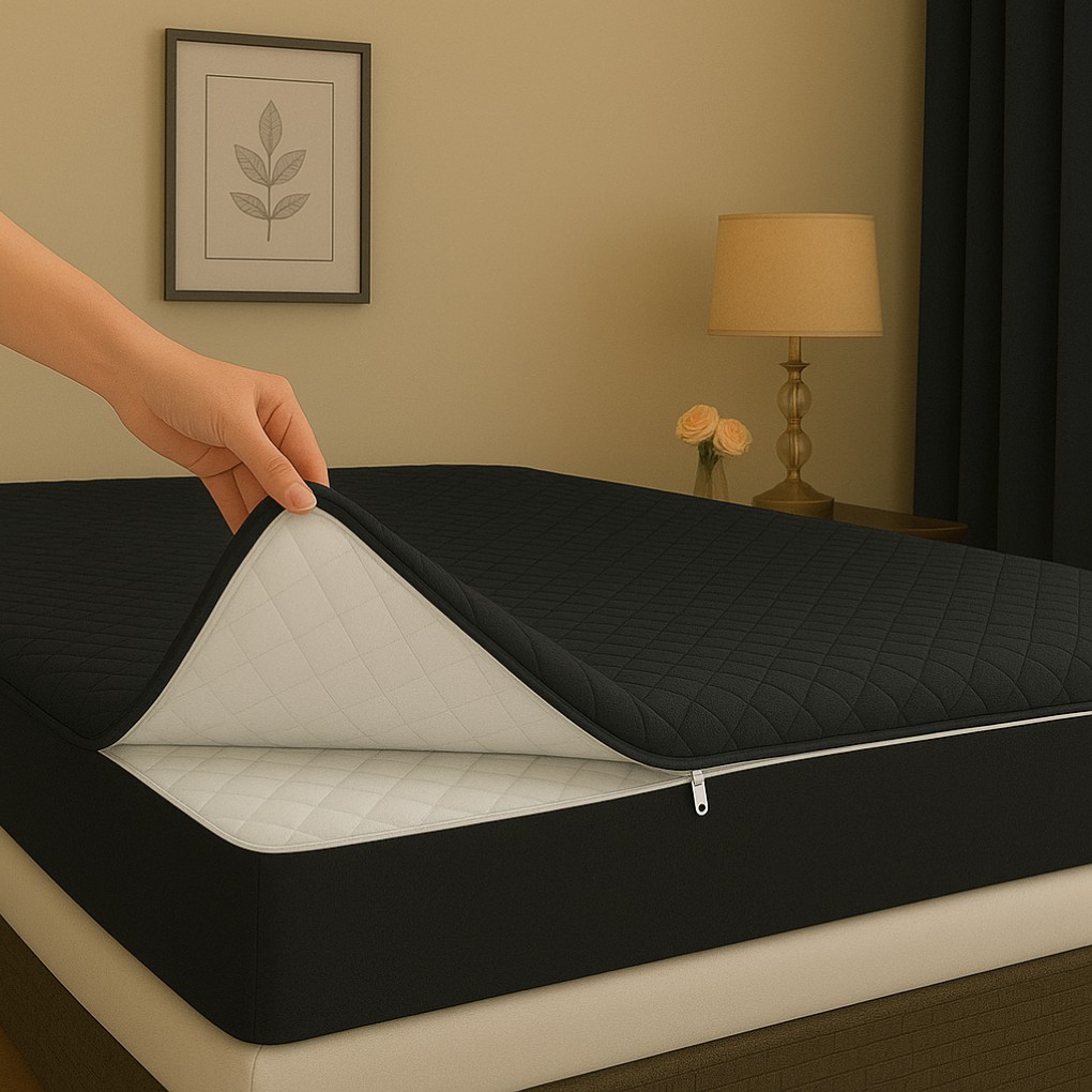 Protector De Colchón Completos con Cremallera Poli Algodón - Imagen 5