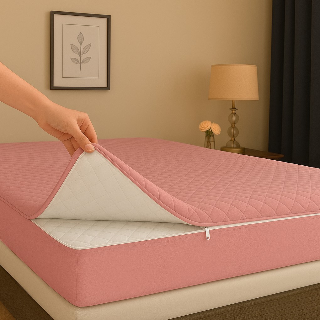 Protector De Colchón Completos con Cremallera Poli Algodón - Imagen 8